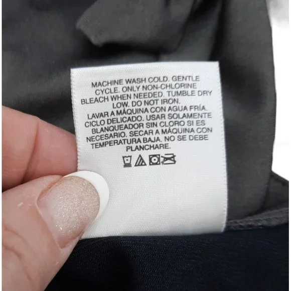 Y2K apostrophe Metallic Gray Cutout Halter Convertible Swimsuit Size L Backless - Picture 9 of 9